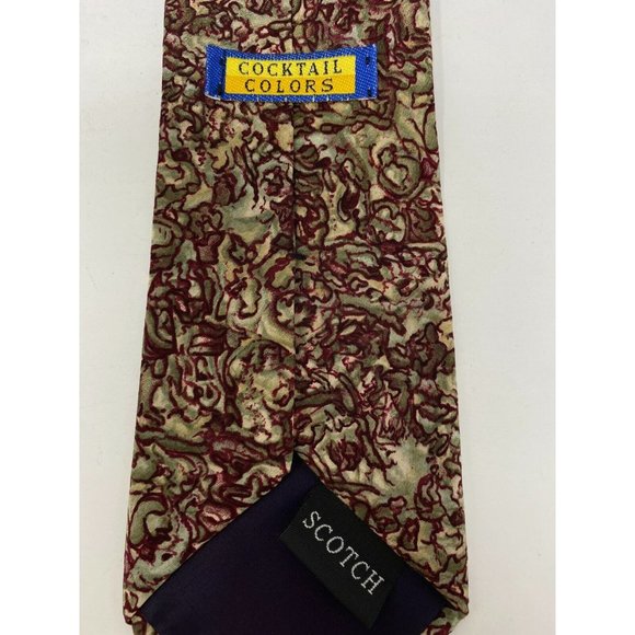 Lot of 2 Cocktail Colors Mens Silk Ties Martini & Scotch Abstract Geometric - Picture 5 of 6